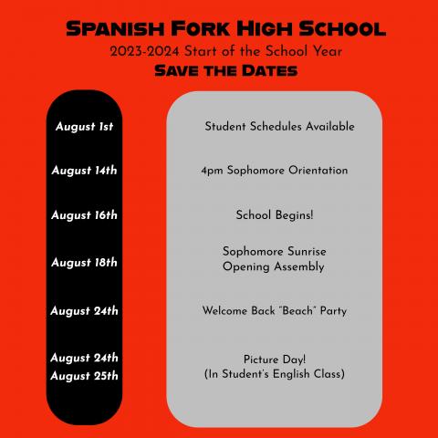 SFHS Save the Dates
