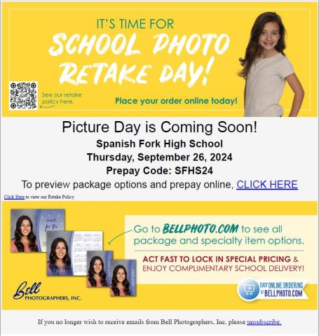 picture retake flyer