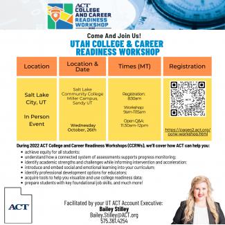 ACT Utah College & Career Readiness Workshop -- October 26